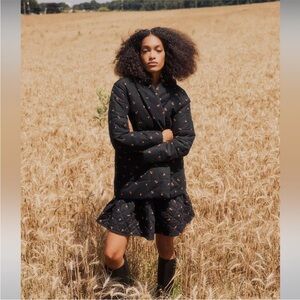 Madewell Dumont Corduroy Quilted Coat  amie floral  XS